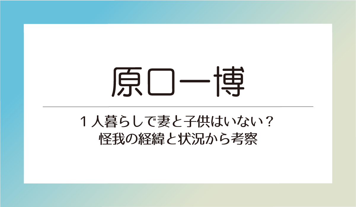 原口一博は一人暮らしで妻と子供はいない？怪我の経緯と状況から考察