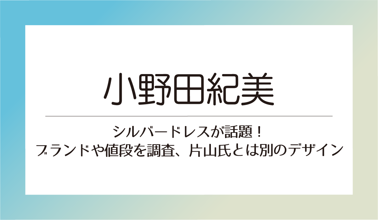 小野田紀美のシルバードレスが話題！ブランドや値段を調査、片山氏とは別のデザイン