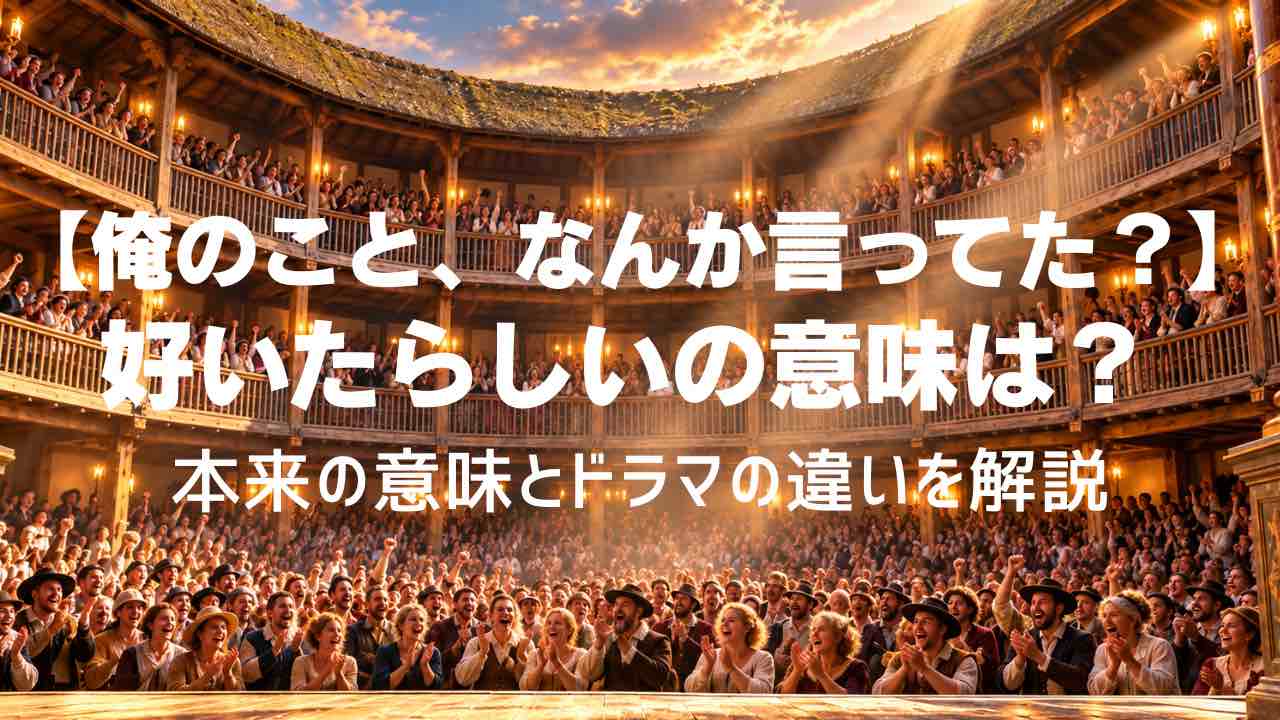 好いたらしいの意味は？【俺のこと、なんか言ってた？】本来の意味とドラマの違いを解説